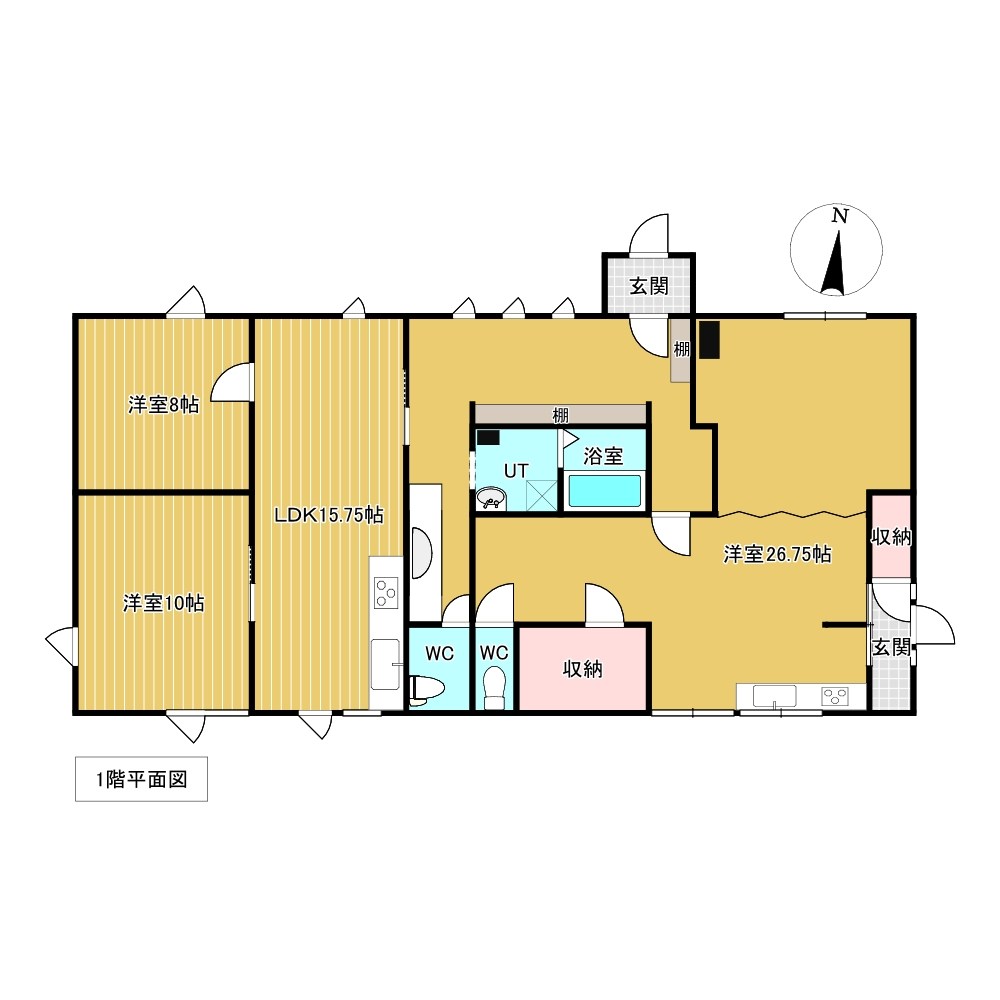 美芳町６丁目５番　戸建て 間取図・土地図