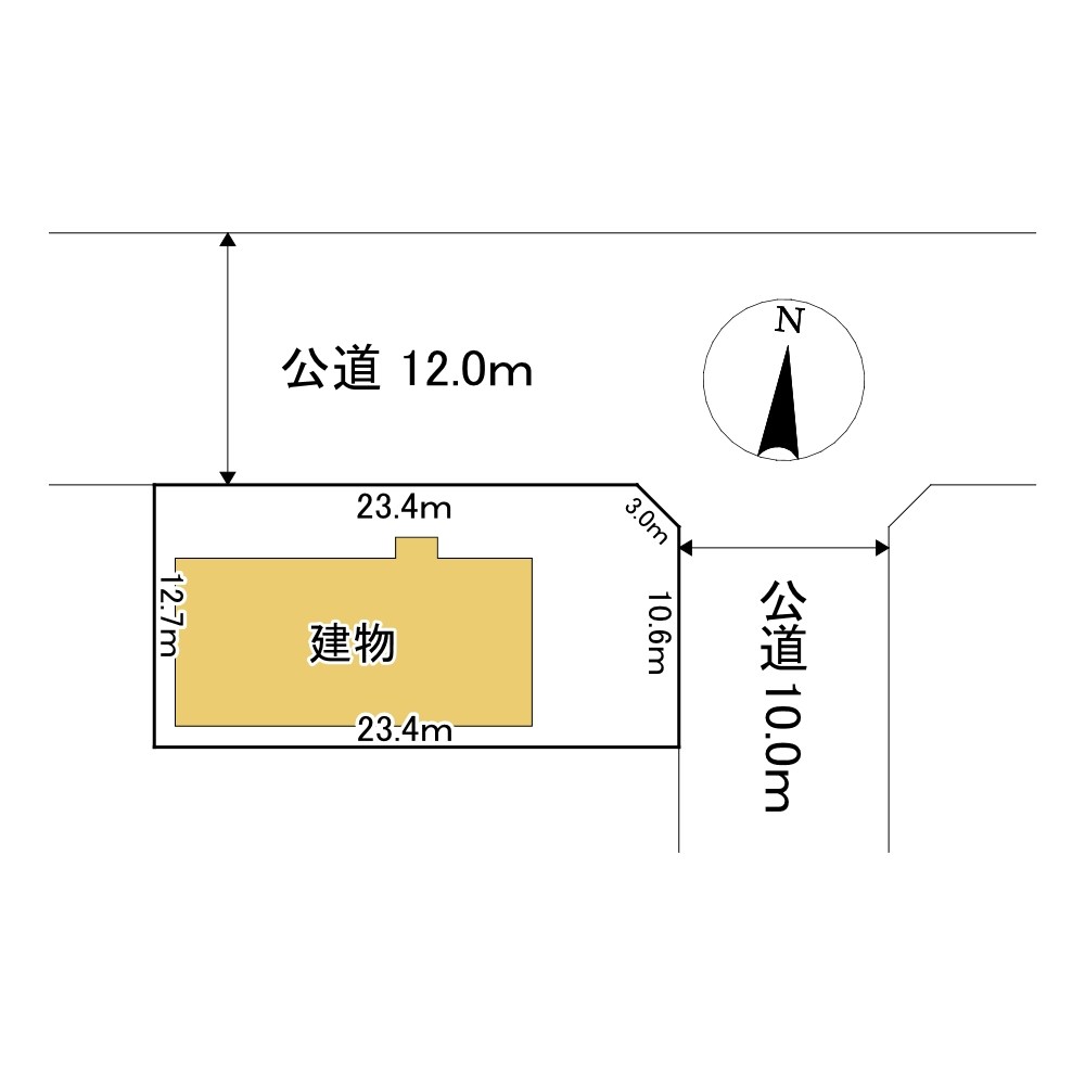 美芳町６丁目５番　戸建て 間取図・土地図