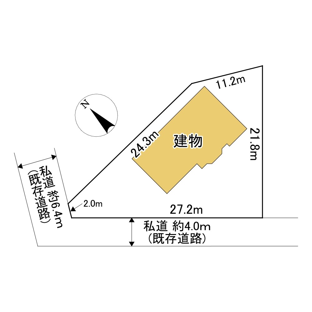 東相内町７番　戸建て 間取図・土地図