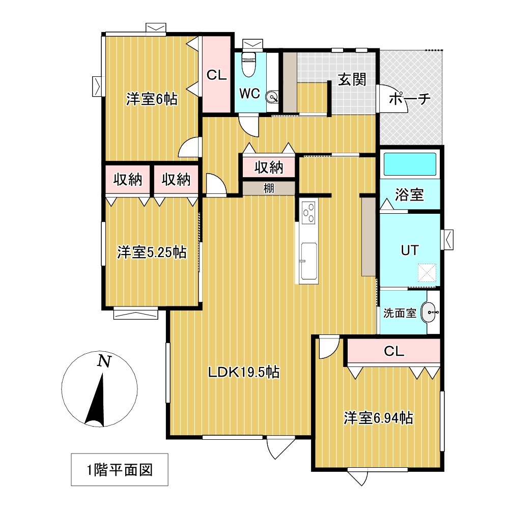 光西町１９５番　戸建て 間取図・土地図