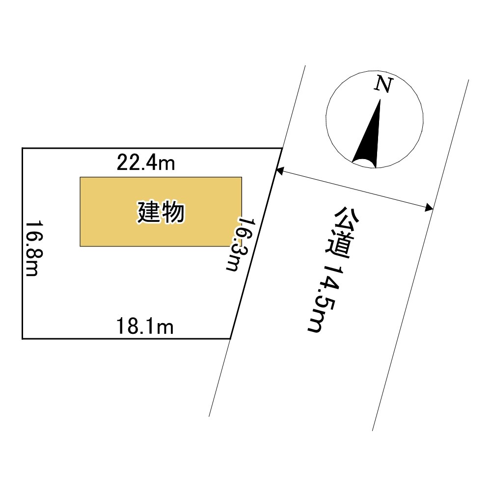 東相内町２２３番　土地 間取図・土地図