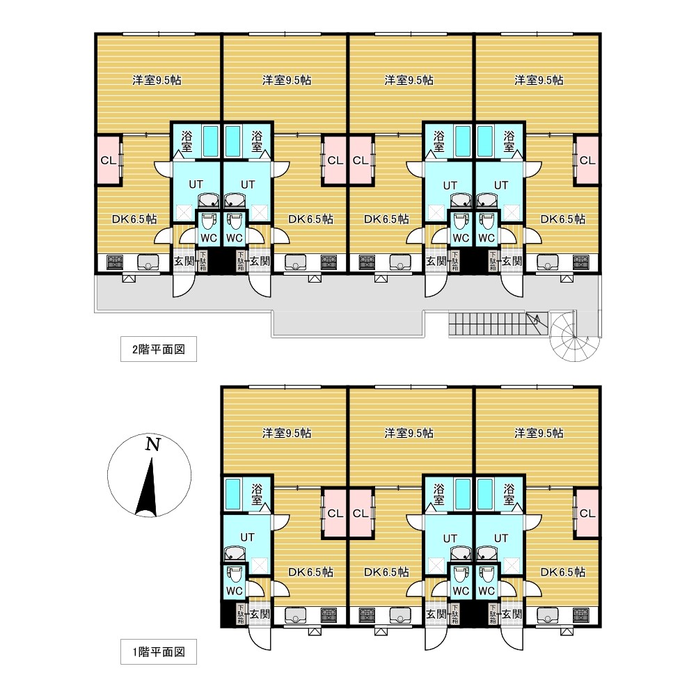 北進町４丁目２５６番　共同住宅 間取図・土地図