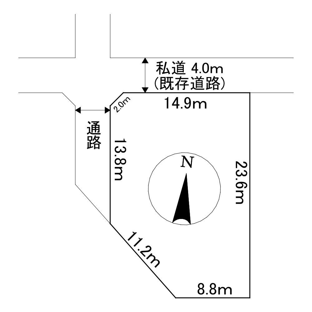 相内町３９番　土地 間取図・土地図