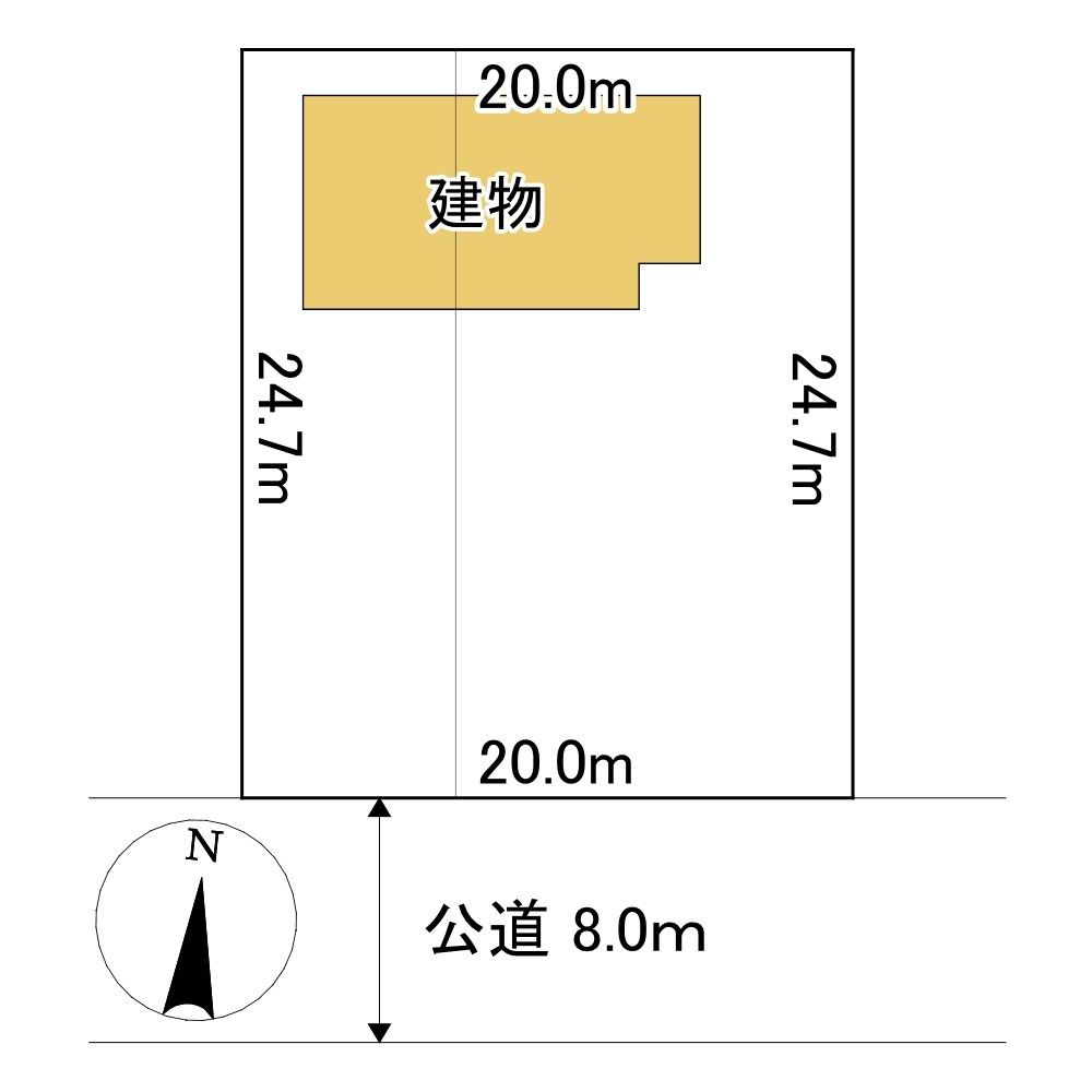 美芳町６丁目１番　戸建て 間取図・土地図