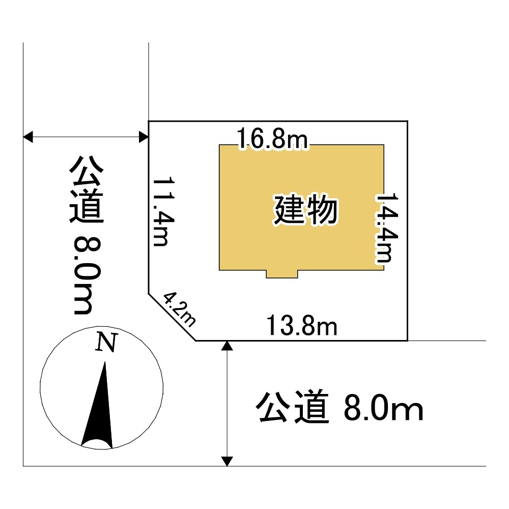 大正１２７番　戸建て 間取図・土地図