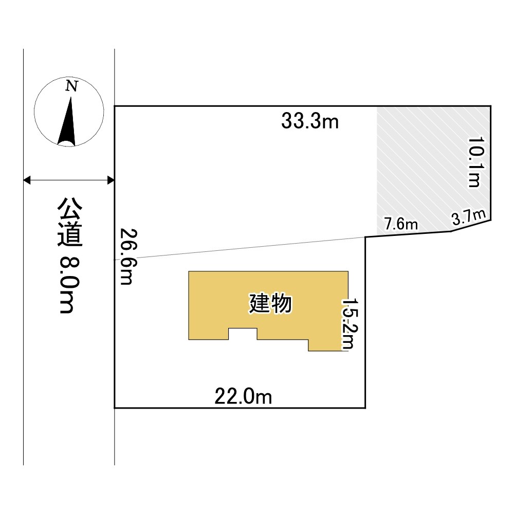 美山町東３丁目７５番　戸建て 間取図・土地図