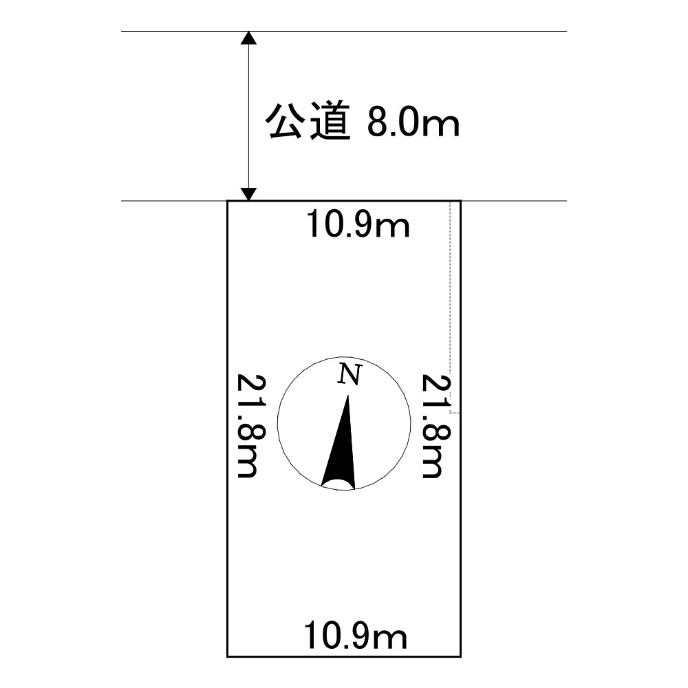 美山町西５丁目４７番　土地 間取図・土地図