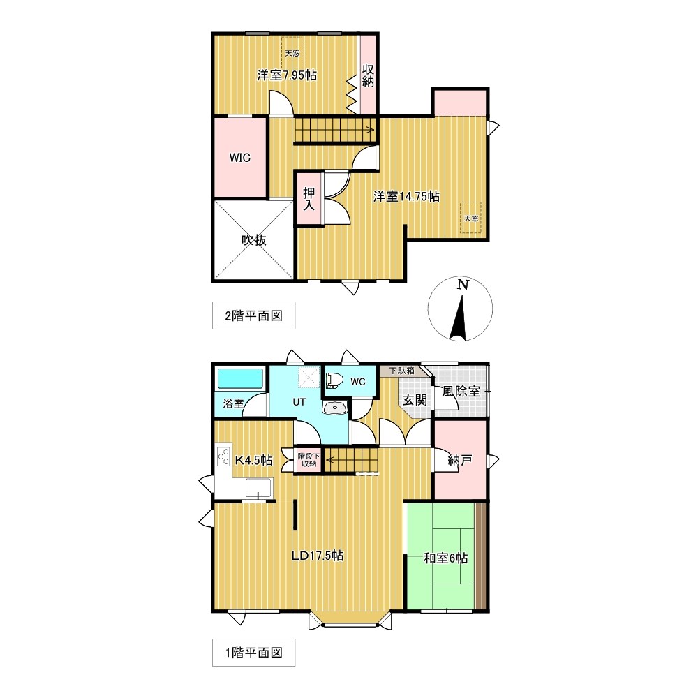 無加川町４２９番　戸建て 間取図・土地図
