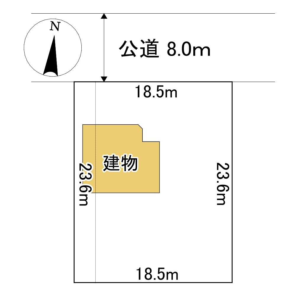 無加川町４２９番　戸建て 間取図・土地図