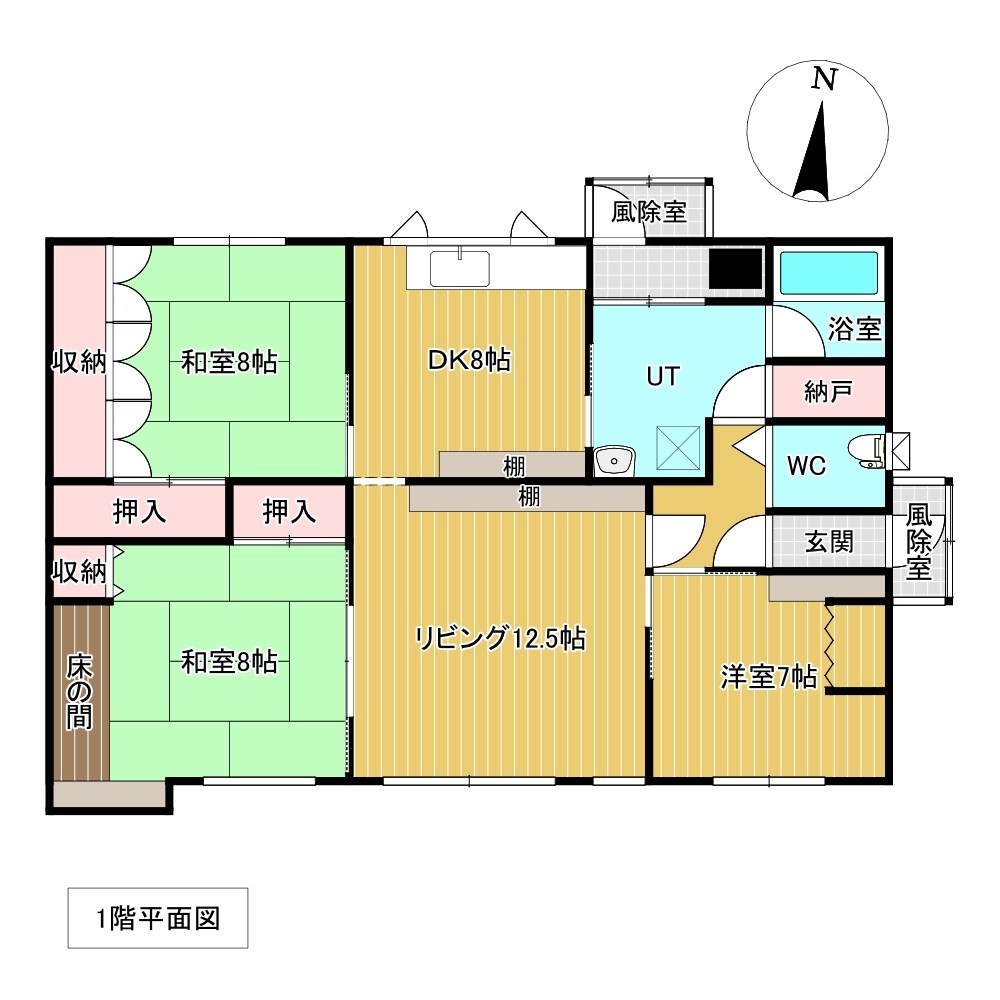 相内町３１６番　戸建て 間取図・土地図