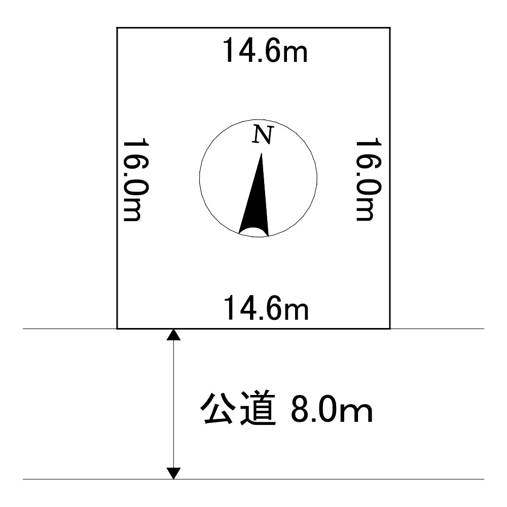 東相内町６５１番　土地 間取図・土地図
