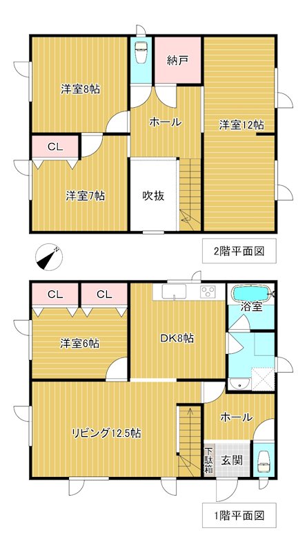 網走市潮見282番　戸建 間取図・土地図
