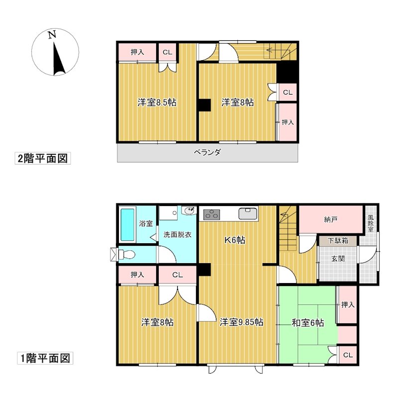 北海道網走郡美幌町東一条南５丁目 間取図・土地図