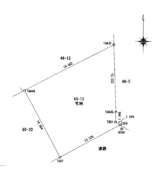 秋田県秋田市旭川南町6-53 間取図・土地図
