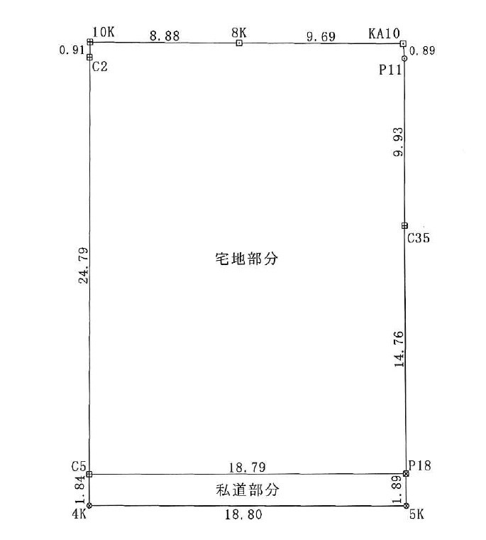 高陽青柳町土地 間取図・土地図