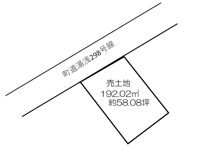 【売土地】湯浅町・武者後団地　58.08坪 間取図・土地図