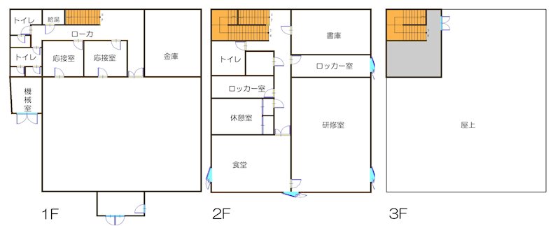 【一棟売物件】旧きのくに信用金庫ビル 間取図・土地図