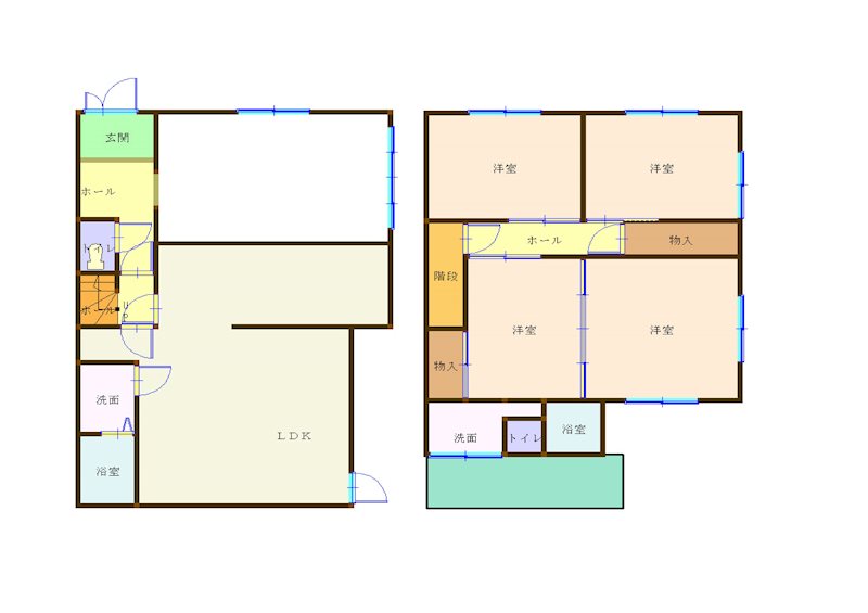 【中古住宅】湯浅町湯浅 間取図・土地図