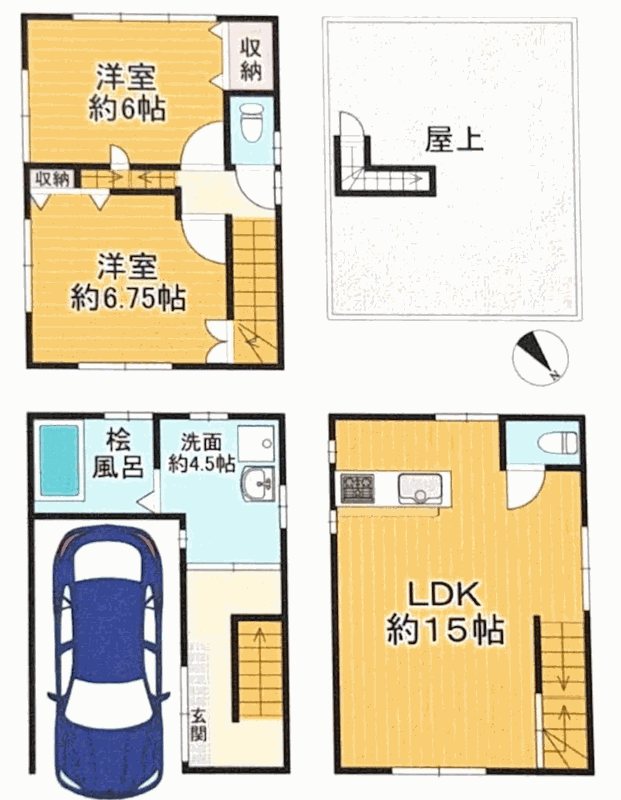 東京都江戸川区東葛西８丁目 間取図・土地図