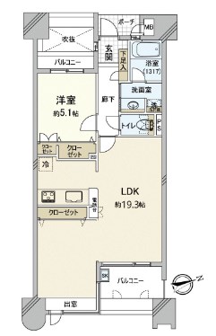 サングレート薬院駅ロイヤルウィン 間取り図