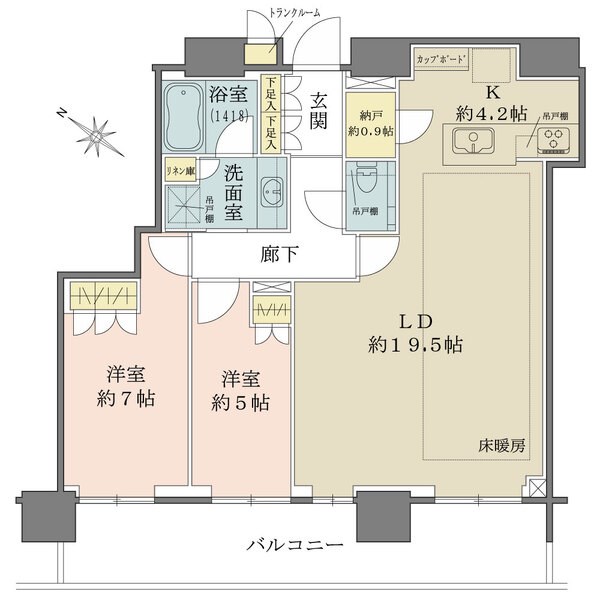 Brillia　Tower西新 間取り図