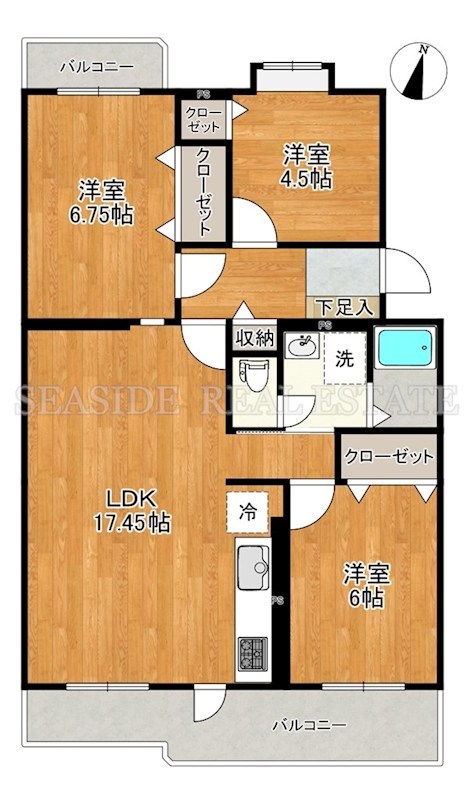 十郎川サンハイツ 間取り図