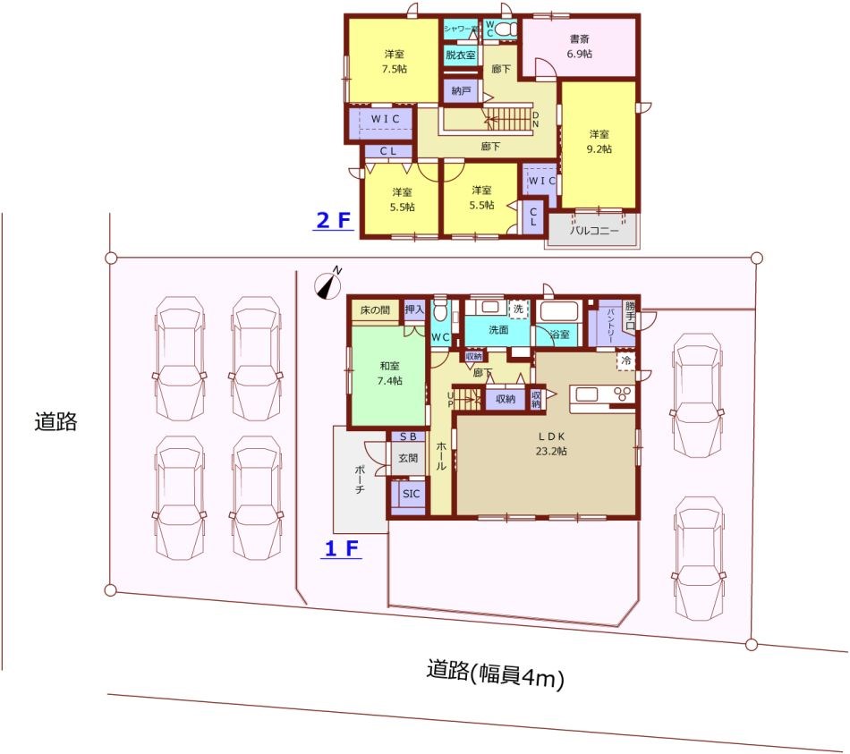 帯山6丁目戸建 間取り図