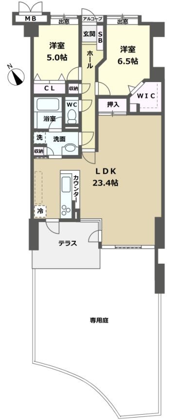 アメックス花畑 間取り図