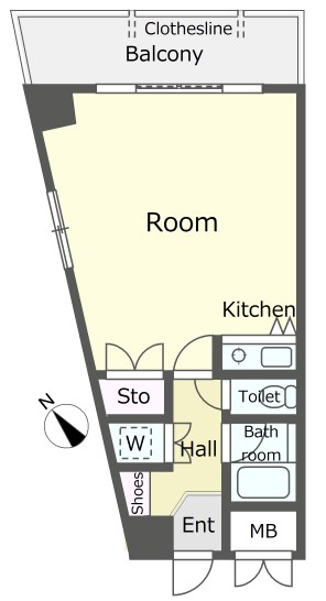 福吉リゾートエクセル55 510号室 間取り図
