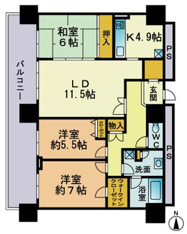 リベーラガーデンI棟マリナタワー 間取り図