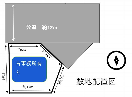 鳥栖市田代大官町土地 間取り図