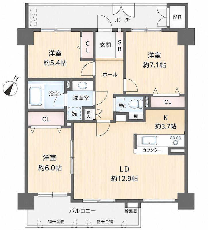 シーサイドももちアクアコート8番館 間取り図