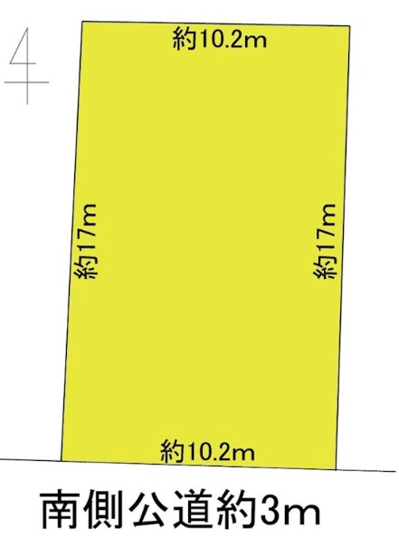 蒲郡市形原町鹿末9番1、9番2より分筆 間取図・土地図