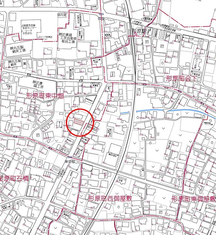 愛知県蒲郡市形原町東中畑7番1 間取図・土地図