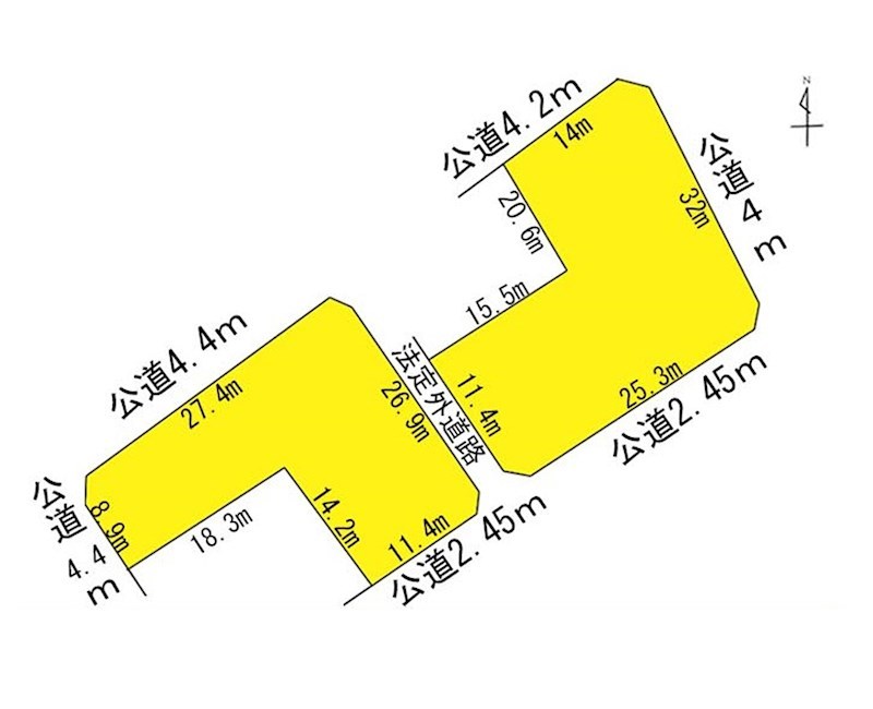 愛知県蒲郡市形原町下音羽32-1外 間取図・土地図
