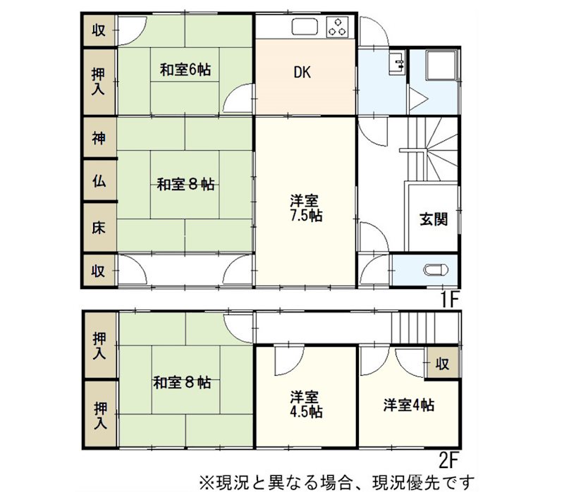 愛知県蒲郡市西迫町馬乗15番地 間取図・土地図