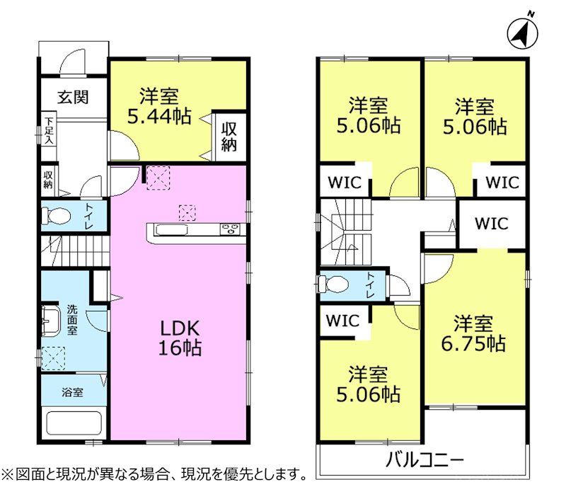幸田第33菱池　5号棟   間取図・土地図