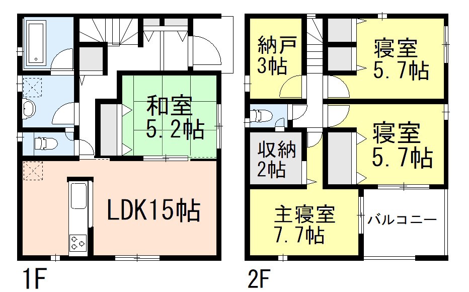 蒲郡市竹島町第4　2号棟  間取図・土地図