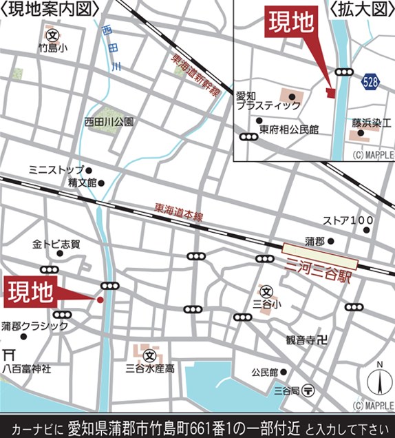 蒲郡市竹島町第4　2号棟  間取図・土地図