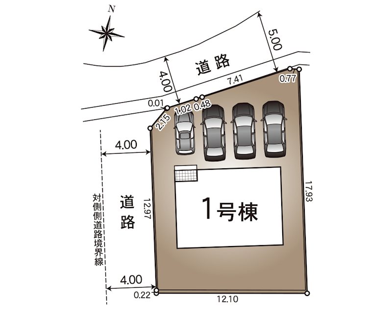 蒲郡市西浦町第1 間取図・土地図