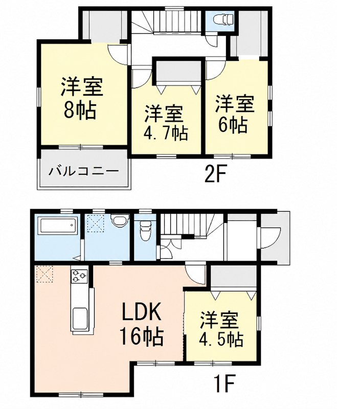 蒲郡市上本町　第1期⑨ 間取図・土地図