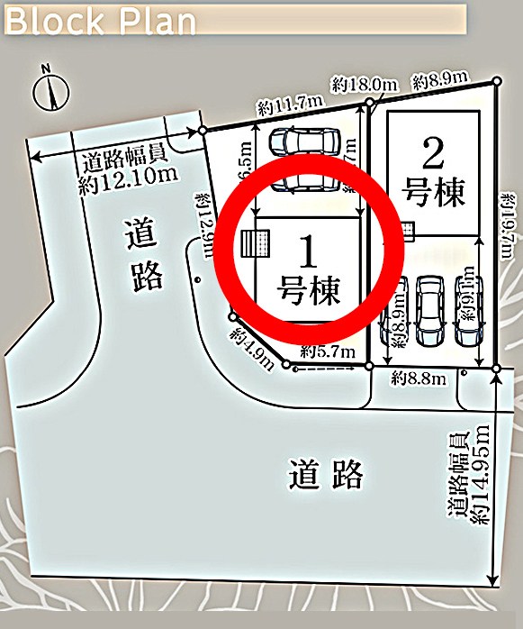 蒲郡市八百富町第1 区画図