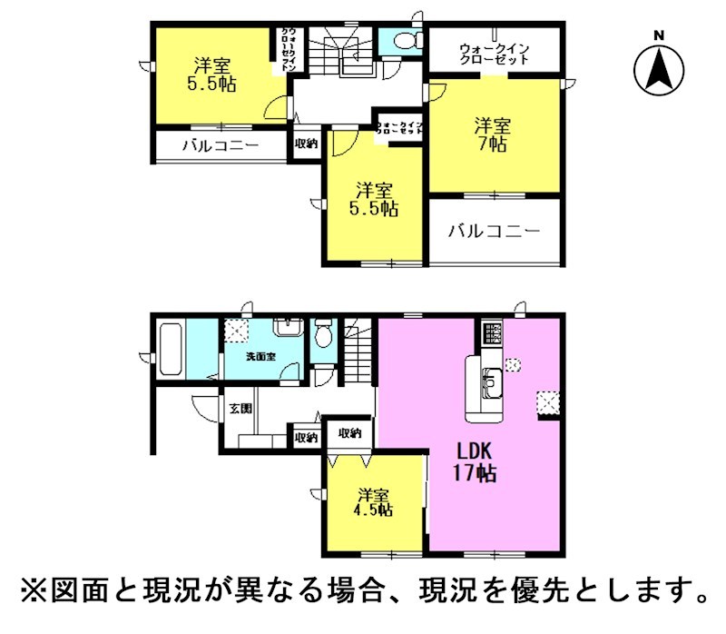 蒲郡第55形原町　3号棟   間取図・土地図