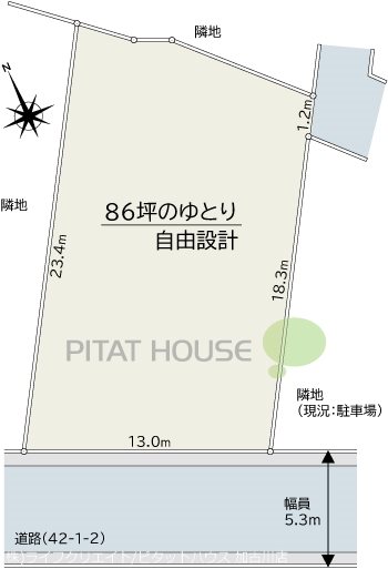 高砂市百合丘　売土地 間取り図