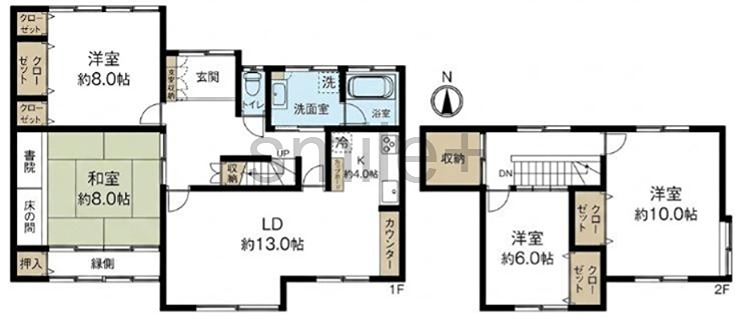 岡山市北区芳賀戸建｜フルリフォーム 間取図・土地図