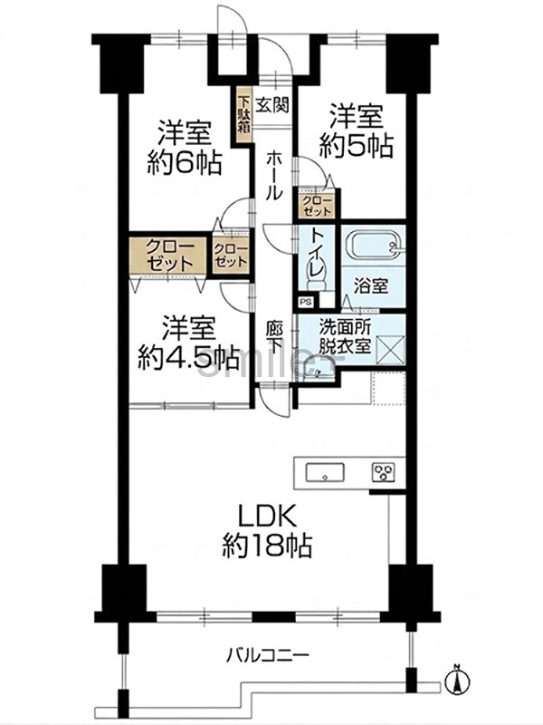 サーパス西古松Ⅱ 間取図・土地図