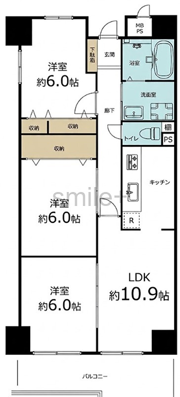 サーパス西古松Ⅰ 間取図・土地図