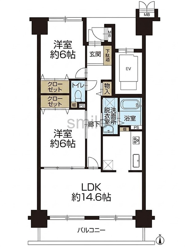 サーパス東島田 間取図・土地図