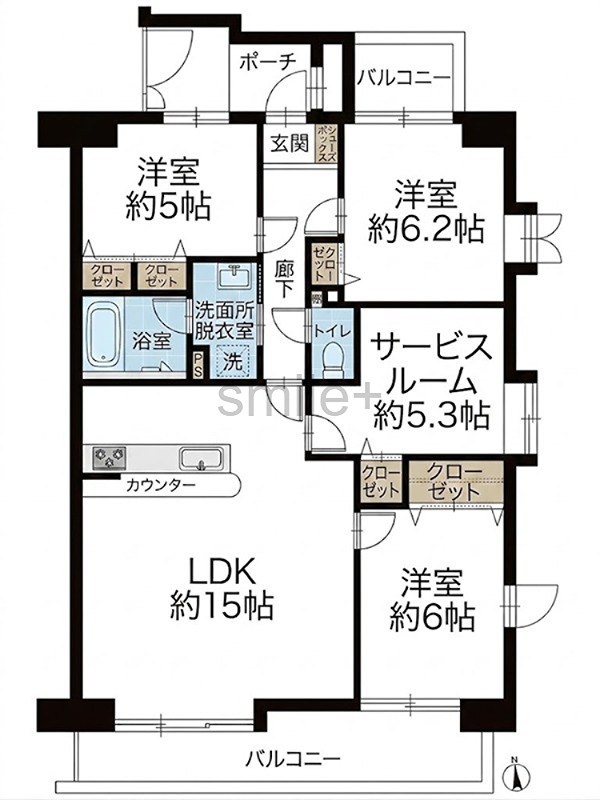 ダイアパレスパークサイド今 間取図・土地図