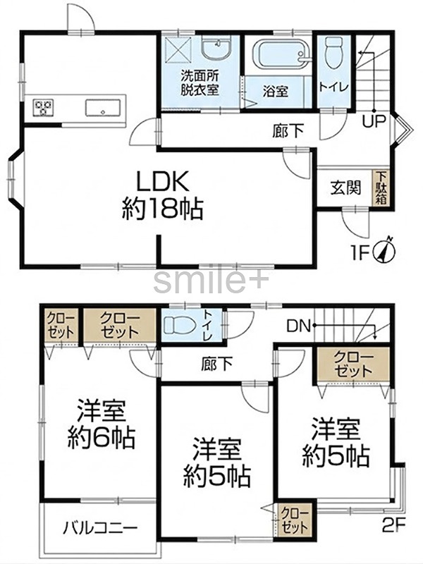 岡山市南区箕島戸建｜フルリフォーム 間取図・土地図